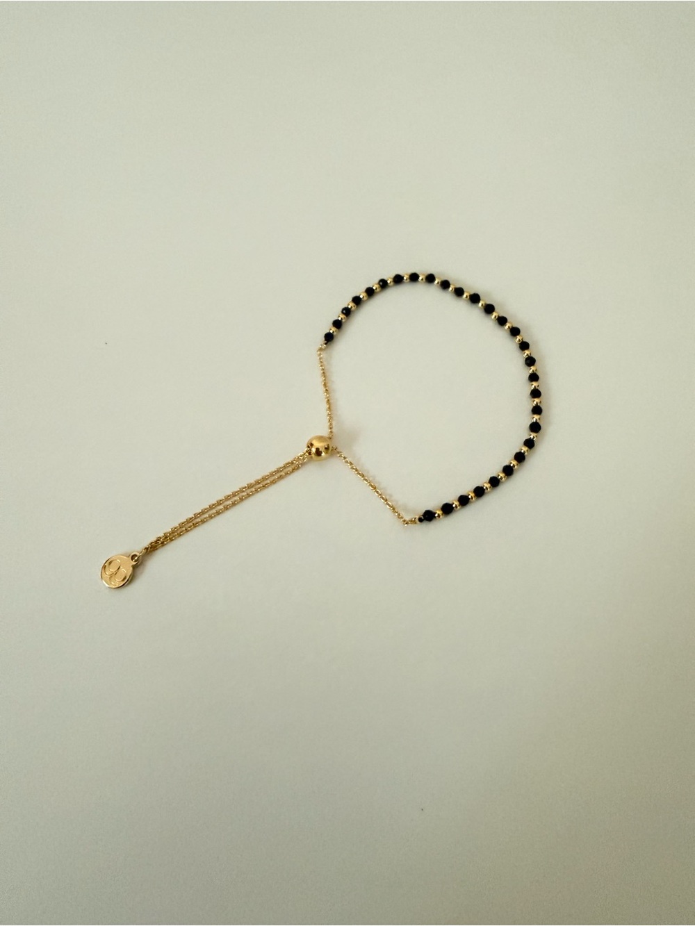 Gorjana Adjustable Black & Gold Bracelet